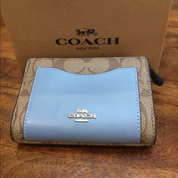Coach Handbags - SALE!! - NWT COACH Wallet Signature Blue Brown